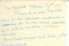 [Carta] 1954, Temuco [a] Gabriela Mistral