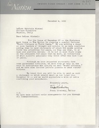 [Carta] 1952 Dec. 4, New York, [EE.UU.] [a] Gabriela Mistral, Rapallo, Italy