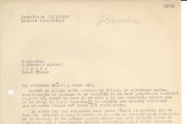 [Carta] 1949 ene. 29, Bonn, [Alemania] [a] Gabriela Mistral, Jalapa, México