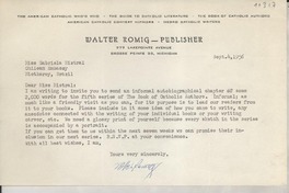[Carta] 1956 Sept. 4, Grosse Pointe, Michigan [a] Gabriela Mistral, Niteroi, Brasil
