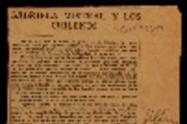 Gabriela Mistral y los chilenos