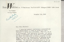 [Carta] 1946 Dec. 16, [New York, EE.UU.] [a] Gabriela Mistral, Monrovia, California