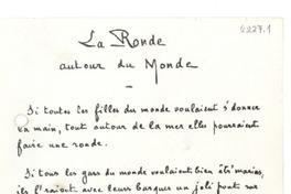 [Tarjeta] [Francia] [a] Gabriela Mistral