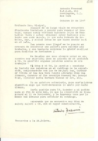 [Carta] 1947 oct. 24, New York [a] Gabriela Mistral