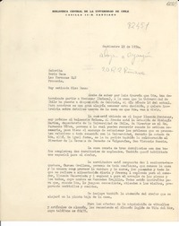 [Carta] 1954 sept. 15, Santiago [a] Gabriela Mistral, Santiago