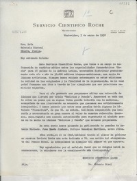 [Carta] 1952 mar. 5, Montevideo, [Uruguay] [a] Gabriela Mistral, Génova, Italia