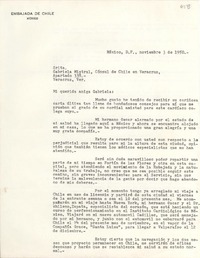 [Carta] 1950 nov. 3, México D.F. [a] Gabriela Mistral, Veracruz, [México]
