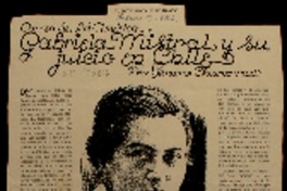 Gabriela Mistral y su juicio en Chile