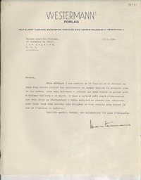 [Carta] 1946 mai 28, [Copenhague], [Dinamarca] [a] Gabriela Mistral, Los Angeles, EE.UU.