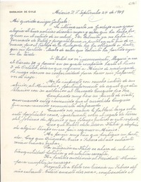 [Carta] 1949 sept. 24, México D.F. [a] Gabriela Mistral