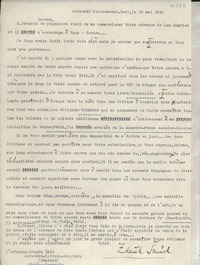 [Carta] 1946 mai 20, Ostrava, Checoslovaquia [a] Gabriela Mistral