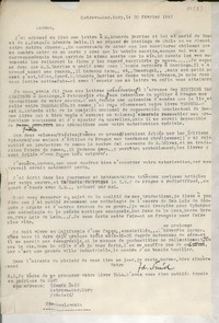[Carta] 1947 févr. 20, Ostrava, Checoslovaquia [a] Gabriela Mistral