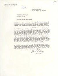 [Carta] 1950 abr. 21, México D. F. [a] Gabriela Mistral, Jalapa, Ver.