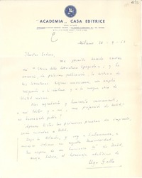 [Carta] 1952 sept. 30, Milán [a] Gabriela Mistral