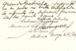 [Tarjeta] 1942 mayo 26, Buenos Aires [a] Gabriela Mistral