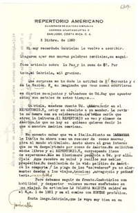 [Carta] 1950 dic. 3, San José, Costa Rica [a] Gabriela [Mistral]