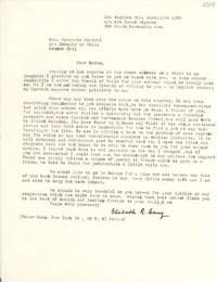 [Carta] 1950 ene. 15, Los Ángeles, California [a] Gabriela Mistral, México D. F.