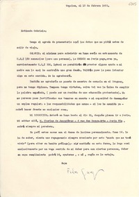 [Carta] 1952 feb. 15, Nápoles [a] Gabriela Mistral