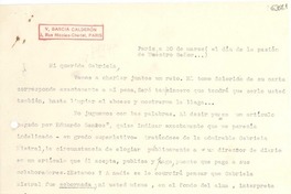 [Carta] 1934 mar. 30, París [a] Gabriela Mistral