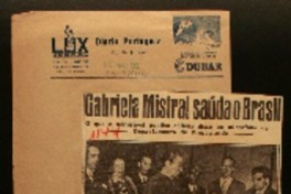 Gabriela Mistral saúda Brasil