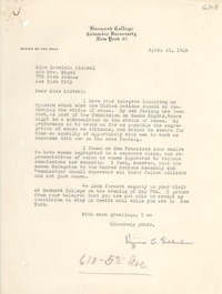 [Carta] 1946 abr. 23, New York, [Estados Unidos] [a] Gabriela Mistral, New York