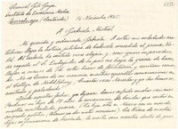 [Telegrama] 1945 nov. 17, New York, [EE.UU.] [a] Gabriela Mistral, Petrópolis, RJ, [Brasil]