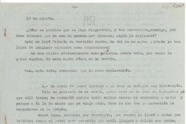 [Carta] 1951 ago. 17 [a] Gabriela Mistral
