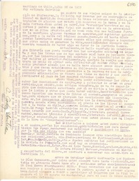 [Carta] 1933 jul. 28, Santiago de Chile [a] Gabriela Mistral