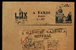 A illustre Gabriela Mistral