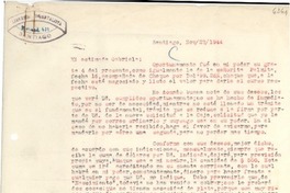 [Carta] 1944 nov. 27, Santiago, [Chile] [a] Gabriela [Mistral]