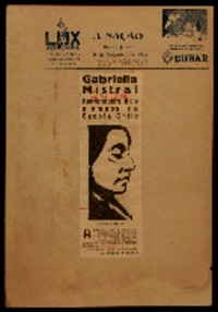 Gabriella Mistral homenagem dos alumnos da Escola Chile.