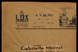 Gabriella Mistral homenageada pelos alumnos da Escola Chile.