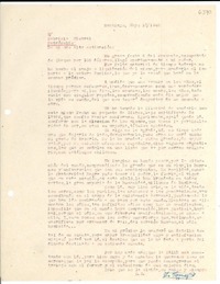 [Carta] 1945 mayo 17, Santiago, [Chile] [a] Gabriela Mistral, Petrópolis