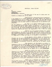 [Carta] 1945 jul. 28, Santiago, [Chile] [a] Gabriela Mistral, Petrópolis