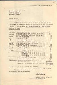 [Carta] 1945 out. 5, Petrópolis, [Brasil] [a] Gaspar Junior, Sao Paulo, Brasil
