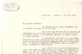 [Carta] 1946 ene. 2, Santiago, [Chile] [a] Gabriela [Mistral]