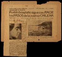 Pueblo brasileño sigue con amor los pasos de la poetisa chilena