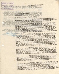 [Carta] 1944 mar. 18, Santiago [a] Gabriela Mistral, Petrópolis