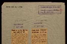 Gabriela Mistral visitará el Perú ha sido invitada por el Embajador de Chile en el Perú, Exmo. Sr. Luis Subercaseaux Errázuris.