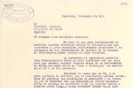 [Carta] 1951 dic. 20, Santiago, [Chile] [a] Gabriela Mistral, Nápoles