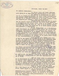 [Carta] 1950 jun. 13, Santiago [a] Gabriela Mistral