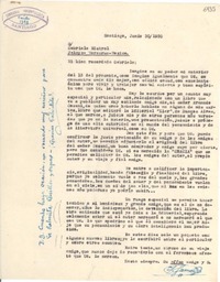 [Carta] 1950 jun. 30, Santiago [a] Gabriela Mistral, Jalapa, Veracruz, México