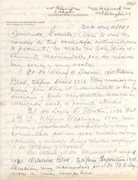 [Carta] 1947 abr. 30, Los Ángeles, California [a] Gabriela Mistral