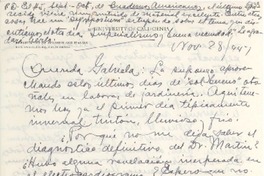 [Carta] 1947 nov. 28, Los Ángeles, California [a] Gabriela Mistral