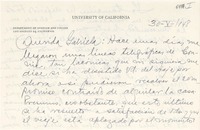 [Carta] 1948 mayo 30, Los Ángeles, California [a] Gabriela Mistral