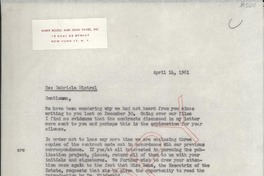 [Carta] 1961 Apr. 14, New York, [EE.UU.] [a] Heideland, Hasselt, Belgium