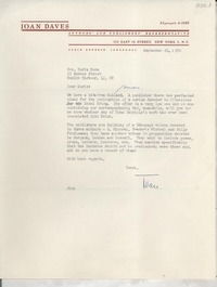 [Carta] 1956 Sept. 24, New York, [EE.UU.] [a] Doris Dana, Roslyn Harbour, LI, NY, [EE.UU.]