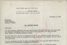 [Carta] 1959 Sept. 3, New York, [EE.UU.] [a] Heideland, Hasselt, Belgium