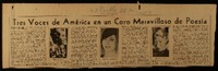 Tres voces de América en un coro maravilloso de poesía.
