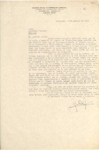 [Carta] 1951 ago. 3, Santiago, [Chile] [a] Gabriela [Mistral], Nápoles, [Italia]